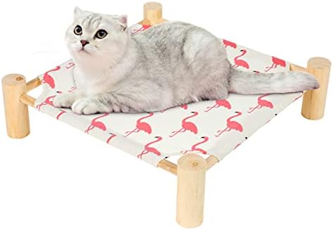 Patas Lague Cat Hammock Bed Small Eleveted Dog Bed 19x19 in Flamingo - Image 2
