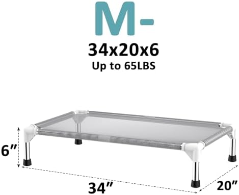 Elevated Dog Bed with Teslin Cooling Fabric - Image 6