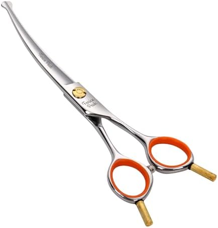 6'' Small Curved Scissors Lightweight Dog and Cat Grooming Scissors by FenicePeak