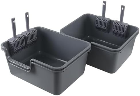 4-Pack Large High Side Plastic Cat Litter Box, Open Top Cat Litter Pan - Image 7