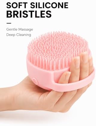 Pet Bath Brush for Dogs & Cats, Soft Silicone Shampoo Brush - Image 4