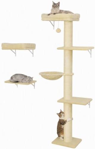 PawHut Cat Wall Shelves for Indoor Kittens Climbing Sleeping by PawHut