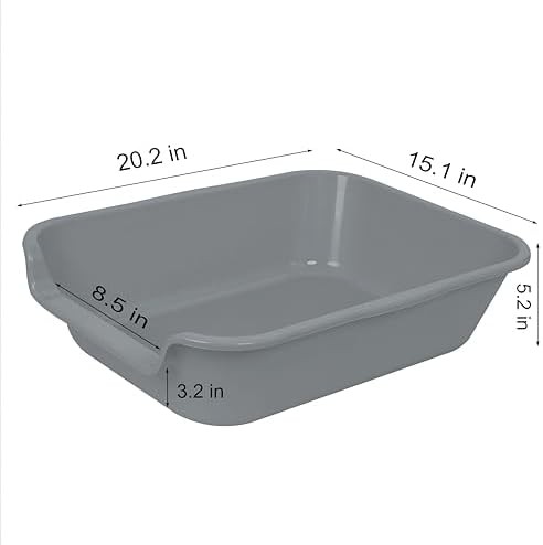 Extra Large Low Entry ABS Cat Litter Box, 2 Pack - Image 4