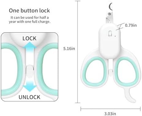 PAKEWAY Cat Nail Clipper with LED Light, Safe & Precise - Image 6