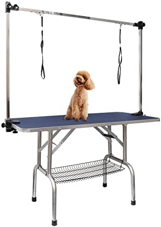 ROOMTEC 36" Dog Grooming Table, Foldable Home Pet Bathing Station by ROOMTEC