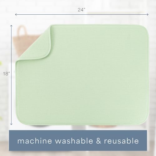 S&T INC. Dish Drying Mat, Mint Green - Image 5