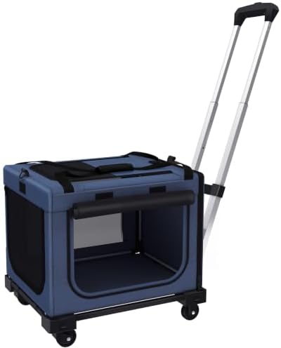 Rolling Cat Carrier with Wheels, 16.5 x 13 x 11.8 in by FuzzyNest