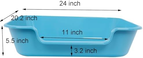 Extra Large Low Entry ABS Cat Litter Box, 2 Pack - Image 6