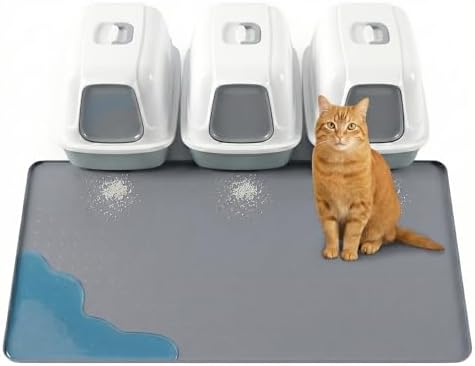 XL Cat Litter Mat: Premium Silicone Waterproof Litter Box Mat by PetNova