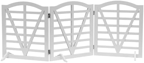 Foldable Wooden Dog Gate Freestanding Pet Gate - Image 7