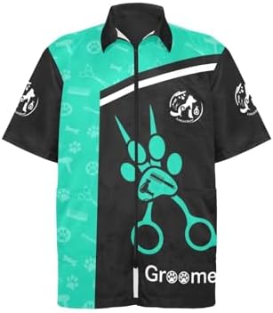 Custom Pet Grooming Smock, Personalized Dog Groomer Jacket - Image 3