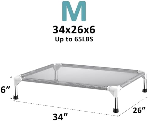 Elevated Dog Bed with Teslin Cooling Fabric - Image 5