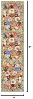Green Floral Hallway Runner Rug 3x7 - Image 2