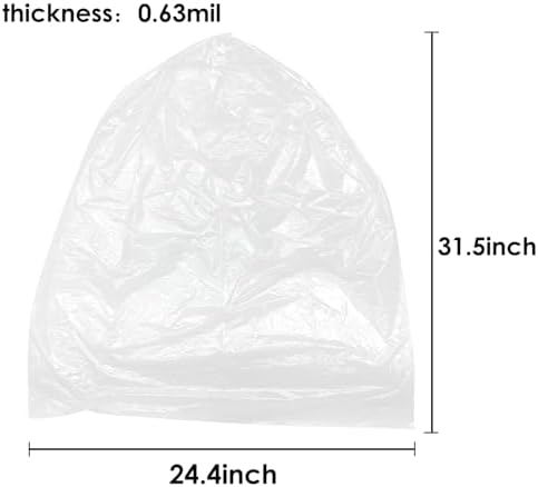 Teivio Tall Kitchen Clear Trash Bags 13 Gallon 120 Count Garbage Bags - Image 2