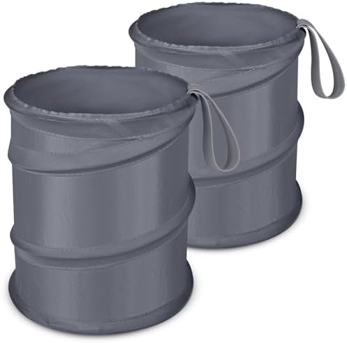 Car Trash Can, 2 Packs Mini Car Garbage Can, Collapsible Trash Bin by Kincown