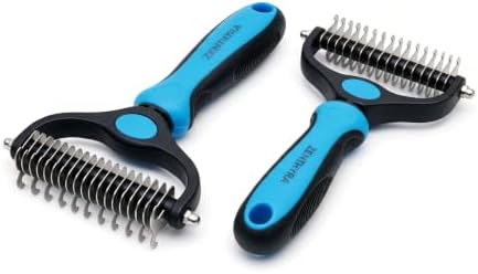Dog Grooming Rake 2-Pack – Double-Sided Deshedding and Dematting Tool - Image 3