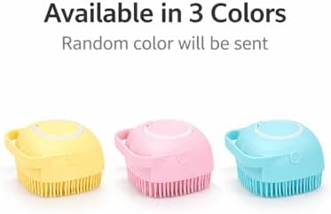 Pet Bath Brush with Shampoo Dispenser, Random Color Sent - Image 2