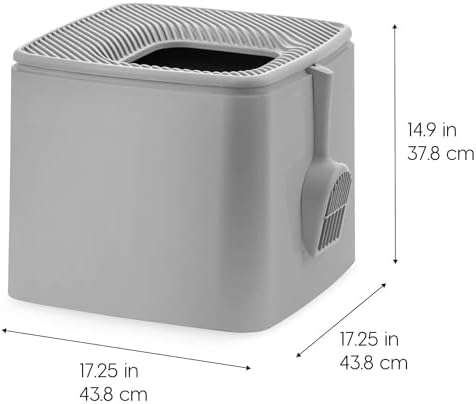IRIS USA Cat Litter Box, Top Entry, Dog Proof - Image 3