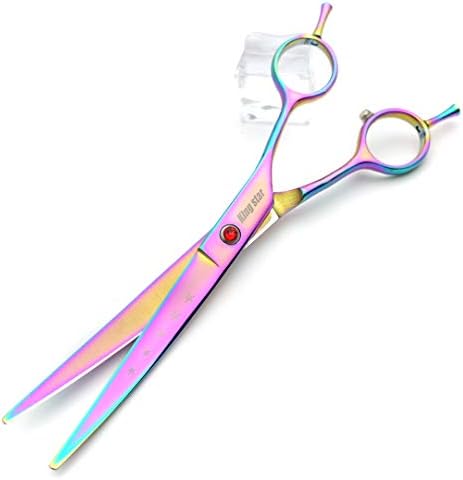 7.0in Titanium Professional Pet Grooming Scissors Set, Straight & Thinning & - Image 5