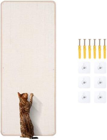Uranshin Natural Sisal Cat Wall Climbing Carpet, Wall Scratcher Mat Pad by Uranshin