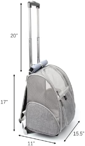 Lollimeow Pet Rolling Carrier, Dog Backpack - Image 2