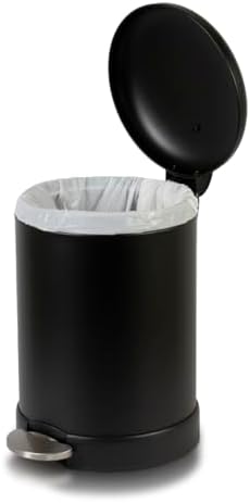 Glad Small Trash Can, 1.2 Gallon | Round Stainless Steel Garbage Bin - Image 4