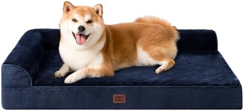 EHEYCIGA Memory Foam Dog Bed Large Size Dogs, Orthopedic Dog Bed Large by EHEYCIGA