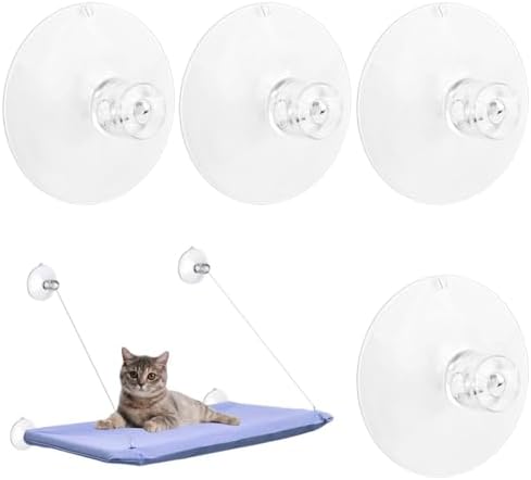 4 Pcs Thick Suction Cup Cat Window Perches Window Hammock Replacement Suction by Unknown