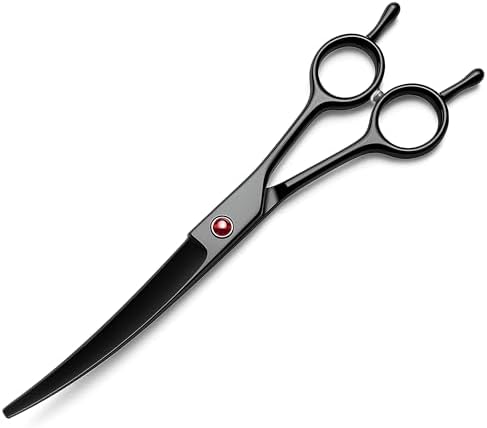 Dog Grooming Scissors, Curved Scissors by yawpnan
