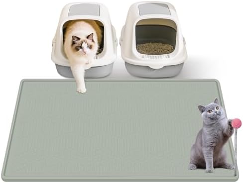 Cat Litter Mat, Waterproof and Easy to Clean Silicone Cat Mat by Unknown