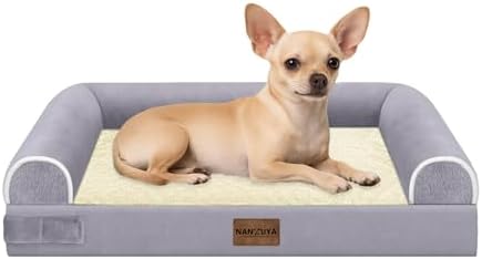 NANUYA Orthopedic Dog Bed for Small Dogs, 24 x 16 Inch by Nanuya