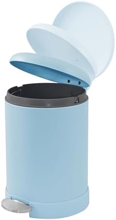 Glad Small Trash Can, 1.2 Gallon | Round Stainless Steel Garbage Bin - Image 4
