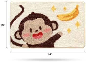 Molesun Monkey Bath Mat 16x24, Soft Absorbent Microfiber Bath Rugs - Image 3