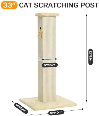 Made4Pets Cat Scratching Post for Indoor Cats, Sisal Cat Scratcher - Image 2