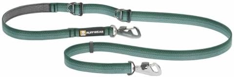 Ruffwear, Switchbak Dog Leash, Adjustable 2.5-7 ft Lead, River Rock Green by RuffwearInc