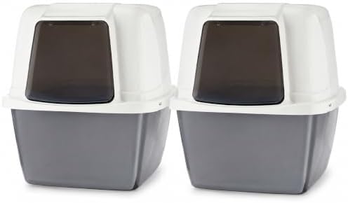 Extra-Large Hooded Cat Litter Box 2-Pack, by Unknown