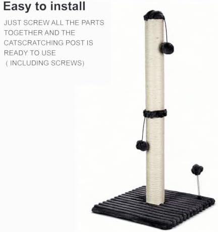 MECOOL 34“ Tall Cat Scratching Post Premium Basics Kitten Scratcher Sisal - Image 7