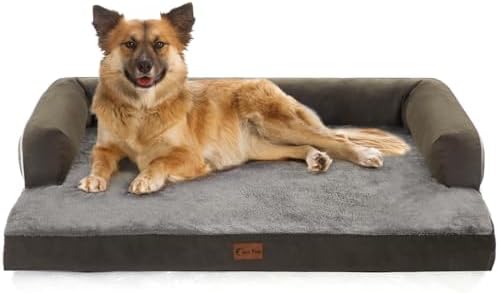 Orthopedic Washable Dog Bed for Large Dogs, Dark Green by CasaPaw