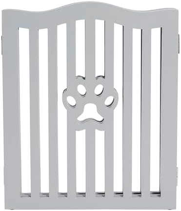 Pet Gate Wooden Free Grey Standing Dog Gate - Image 4