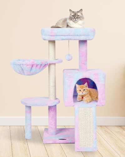 Cute Cat Tree Kitten Cat Tower Condo Furniture Scratching Posts Hammock - Image 3
