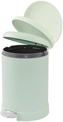 Glad Small Trash Can, 1.2 Gallon | Round Stainless Steel Garbage Bin - Image 4