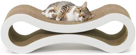 CAPHAUS Infinity Cat Scratcher Lounger, Reversible Scratcher, Large Cat by CAPHAUS