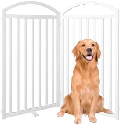 SNUOWU 2 Panels Full Matel Freestanding Dog Gates by SNUOWU