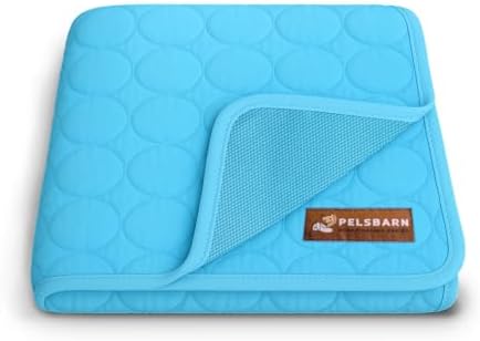 Pelsbarn Dog Cooling Mat, Ice Silk Self-Cooling Pad, Light Blue by Pelsbarn