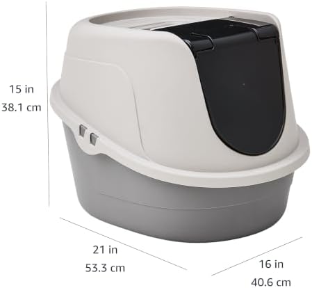 Amazon Basics No-Mess Hooded Enclosed Cat Litter Box - Image 6