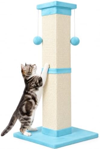 Cat Scratching Post 33 Inch Nature Sisal Cat Scratch Post by SOCATER