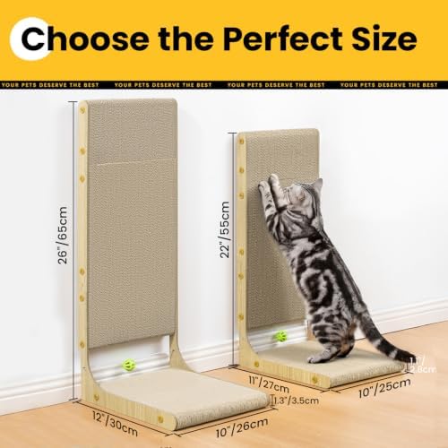 Conlun Cardboard L Shape Cat Scratcher 22" - Image 2