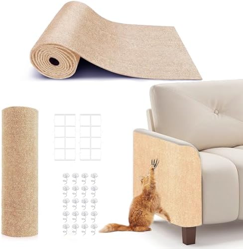 Self-Adhesive Cat Scratching Mat, Cat Scratch Furniture Protector by BumaiGo