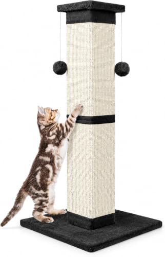 Cat Scratching Post 33 Inch Nature Sisal Cat Scratch Post by SOCATER