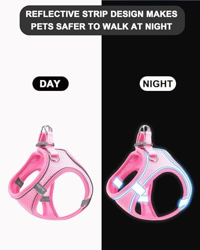 S Black Soft Mesh Dog Harness and Leash Set, No Escape Puppy Harnesses - Image 3